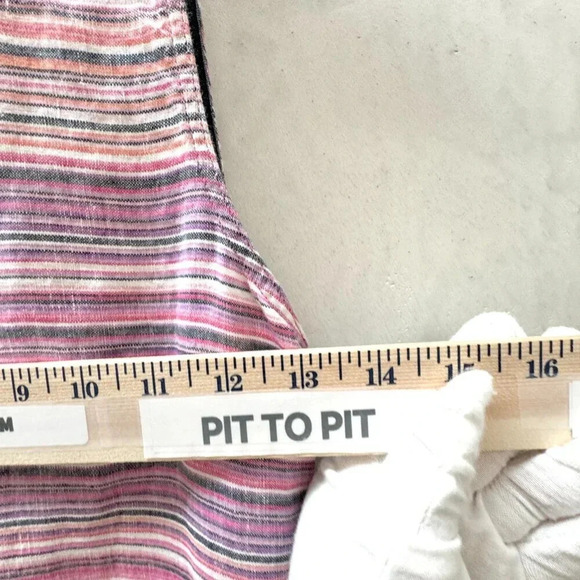 Tommy Bahama || 100% Linen Tropical Shift Dress Side Pockets XS - Picture 8 of 10